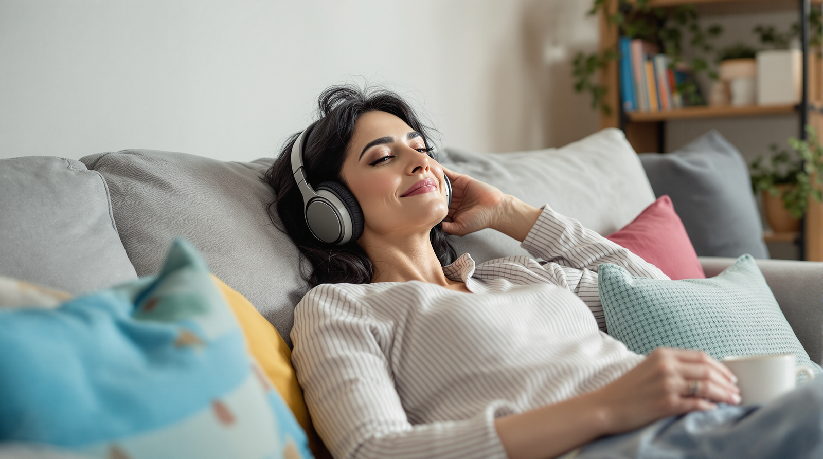vrouw luisterend naar de podcast | quickreset | RTT | emilia Chen